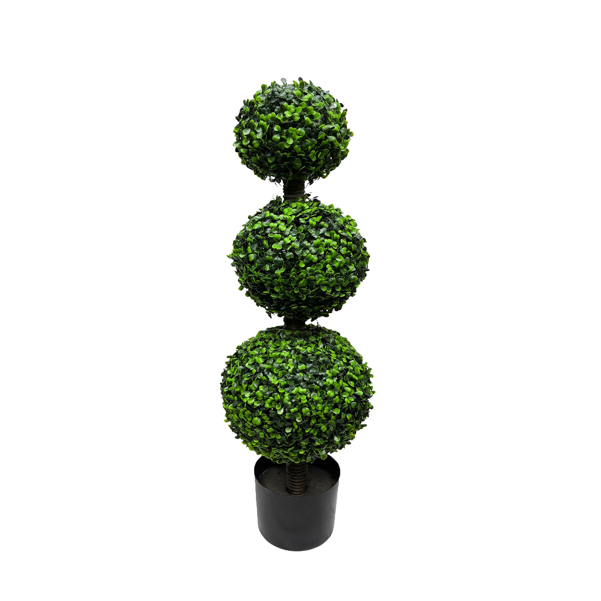 Buxo Topiária Artificial C/ 3 Esferas 87 cm